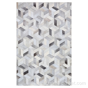 Luxury Grey Home Hotel Cow Cow Hide Patchwork tapis